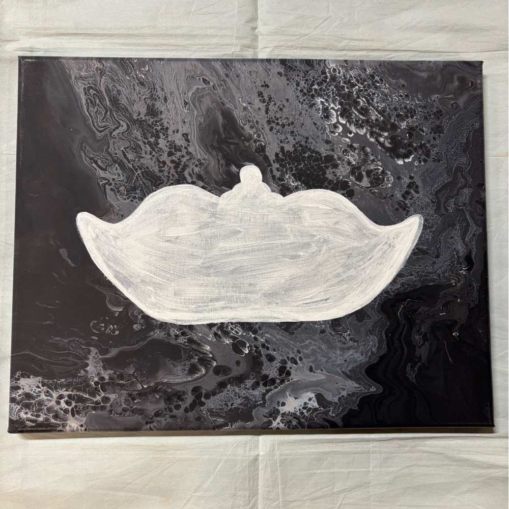 Abstract Black and White Canvas Art